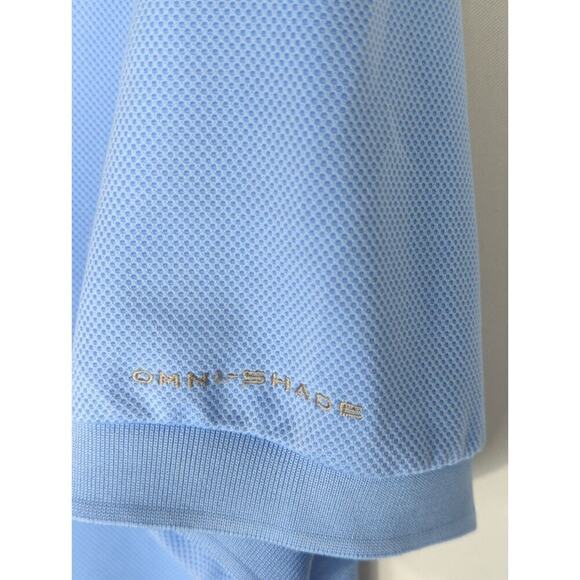 Columbia PFG Men's Omni‎ Shade Solid Short Sleeve Polo Shirts Blue Size XXL - Picture 4 of 8